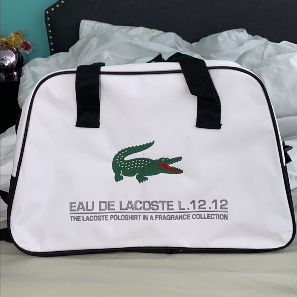 White Lacoste Duffel Bag
